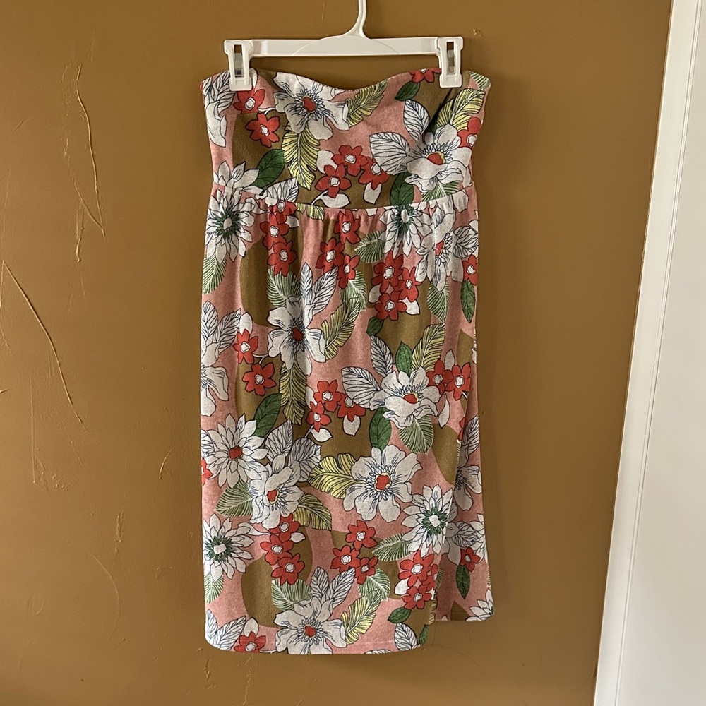 Floral Strapless Dress